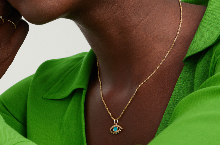 Mejuri evil eye sale necklace